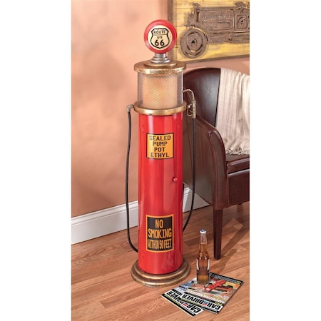 Design Toscano Route 66 Gas Pump Floor Lamp and Collectible Cabinet SY5804